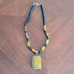 Sterling Silver Vintage Tigers Eye Necklace